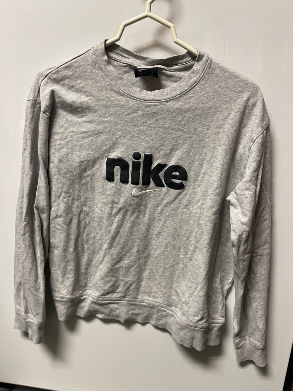 Nike Gray Crewneck Graphic Sweatshirt Pullover - Women's Size M